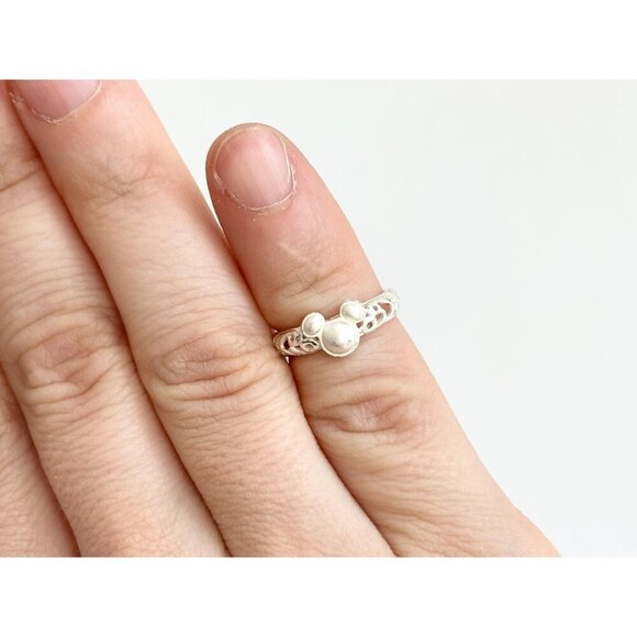 Walt Disney Mickey Mouse Figural Head Shaped Faux Pearl Vintage Ring - sz 2.25 - Picture 8 of 10